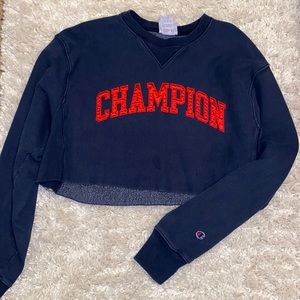 cropped champion hoodie (was bought cropped)